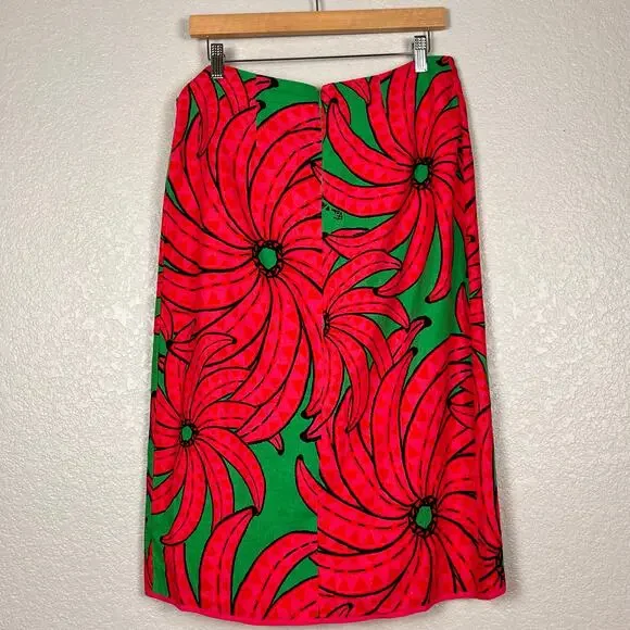 FARM Rio Red and Green Floral Midi Skirt - Picture 2 of 15